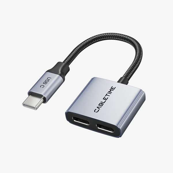 Bộ chuyển đổi USB C sang USB C Audio+USB C PD 60W CPA2G